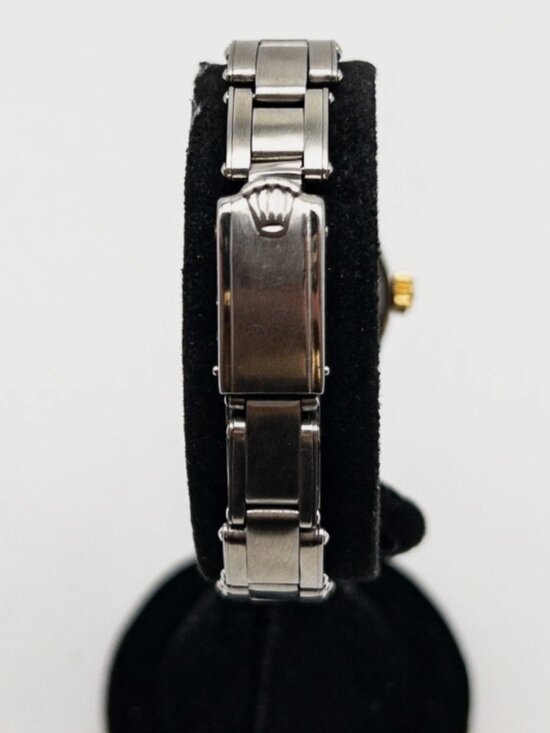 Rolex Black 14k Yellow Gold Watch Stainless Steel